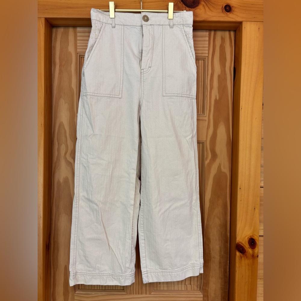 Free People Cream Sailor Pants